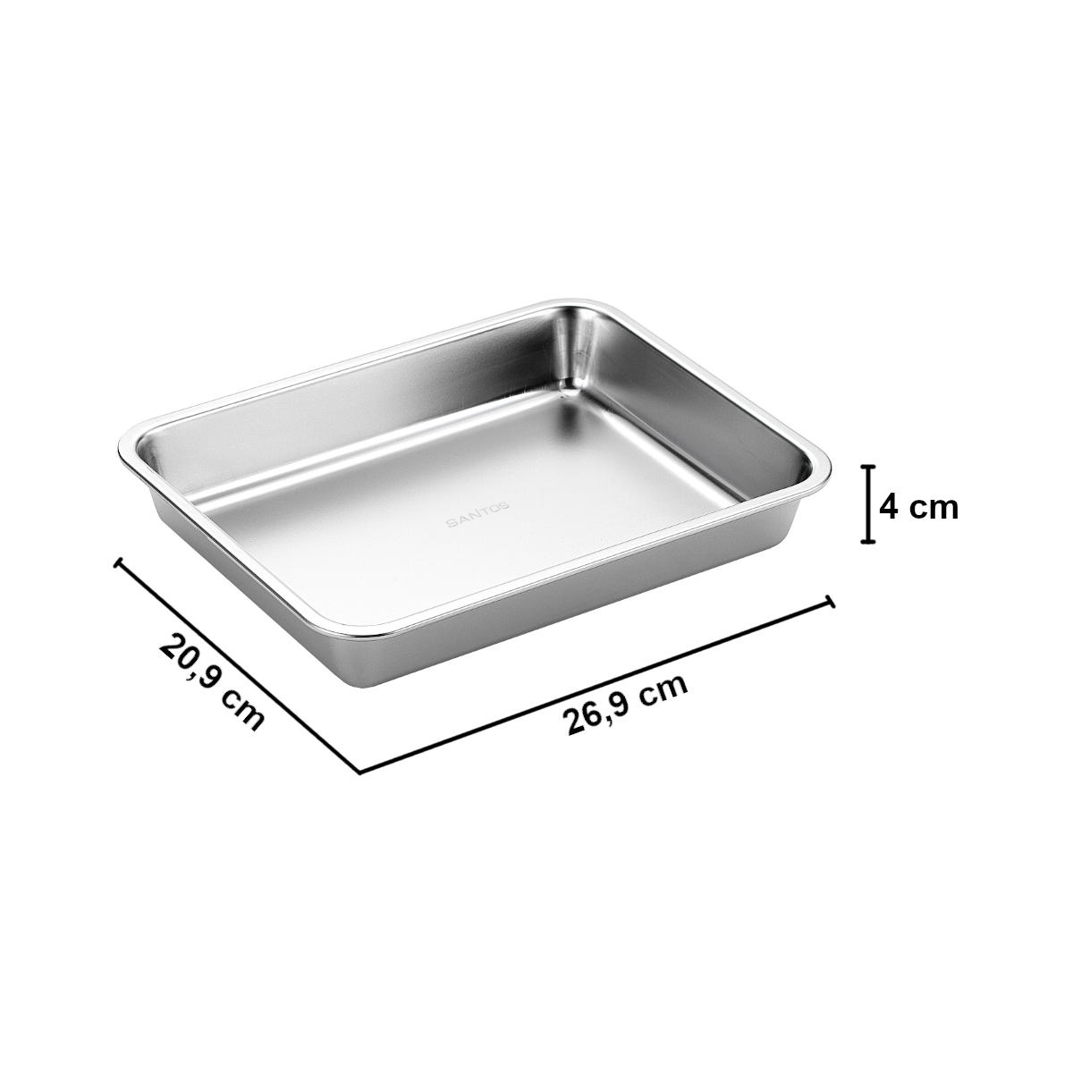 SANTOS Edelstahl Grillschale & Auffangschale, klein - 2x 