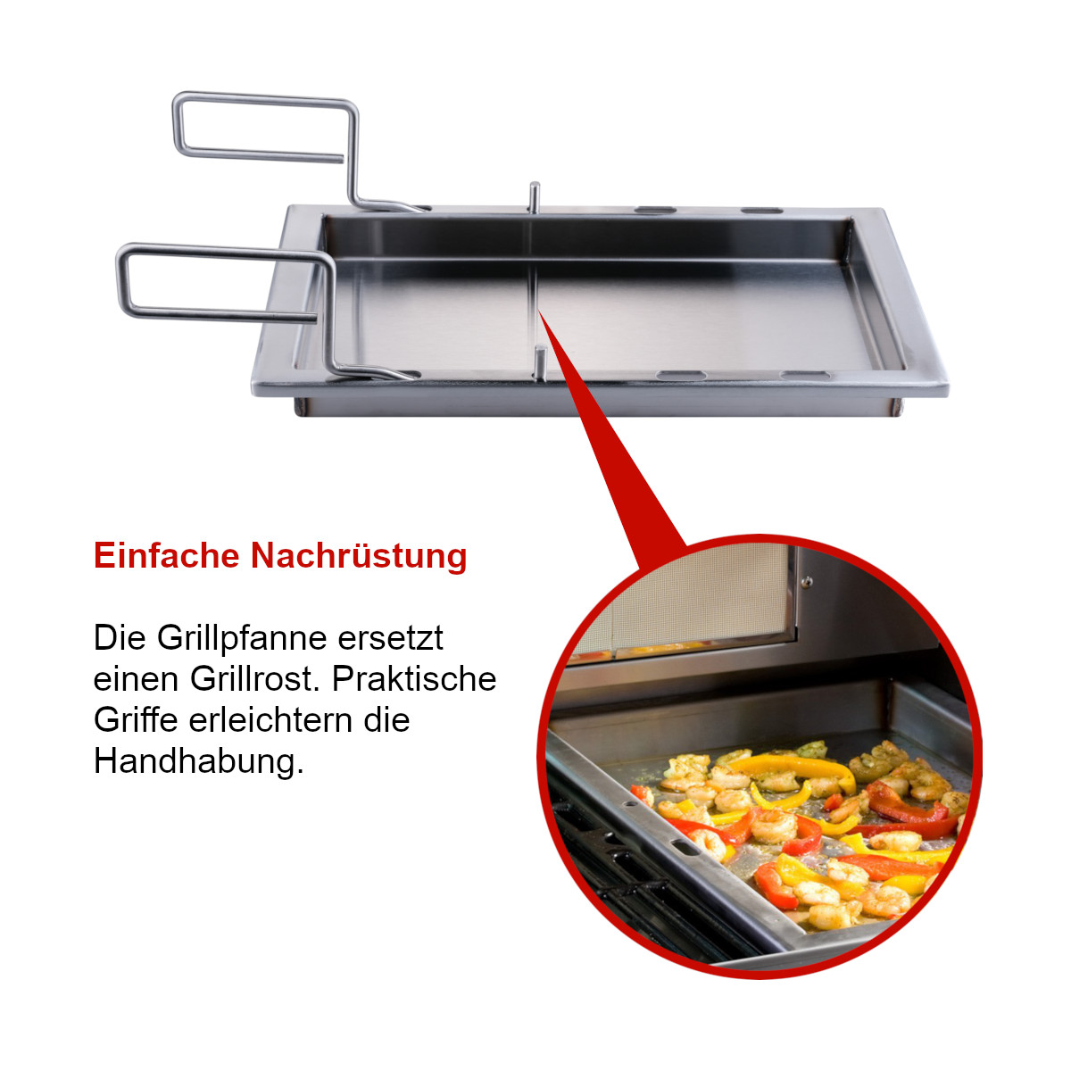 SANTOS Plancha | Einsatzpfanne für Napoleon Prestige | Prestige Pro | Prestige Connected