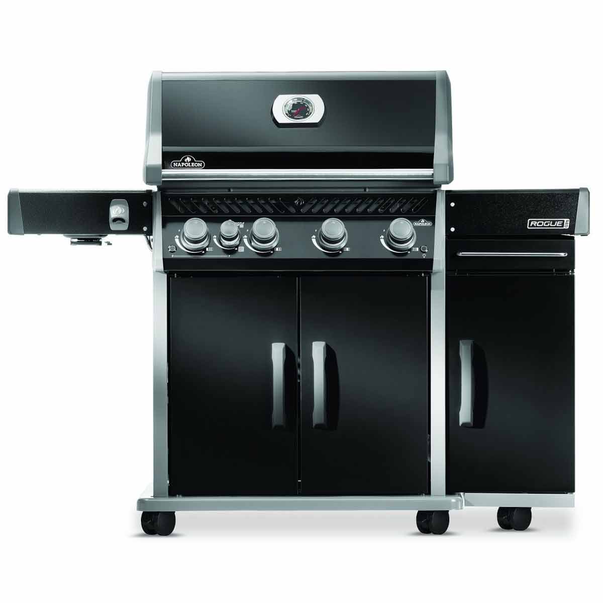 Napoleon Rogue Pro Seitenschrank, schwarz glänzend Napoleon Rogue Pro Seitenschrank, schwarz glänzend, rechts am Grill montiert