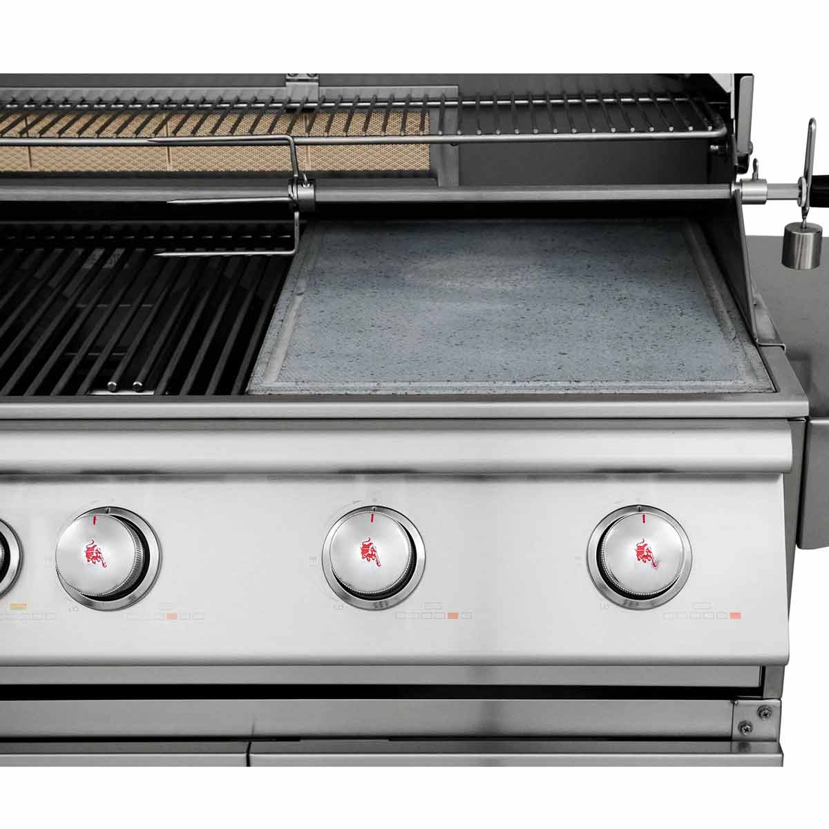 Bull Lavastein Plancha & Pizzastein, ersetzt im Grill zwei Grillroste