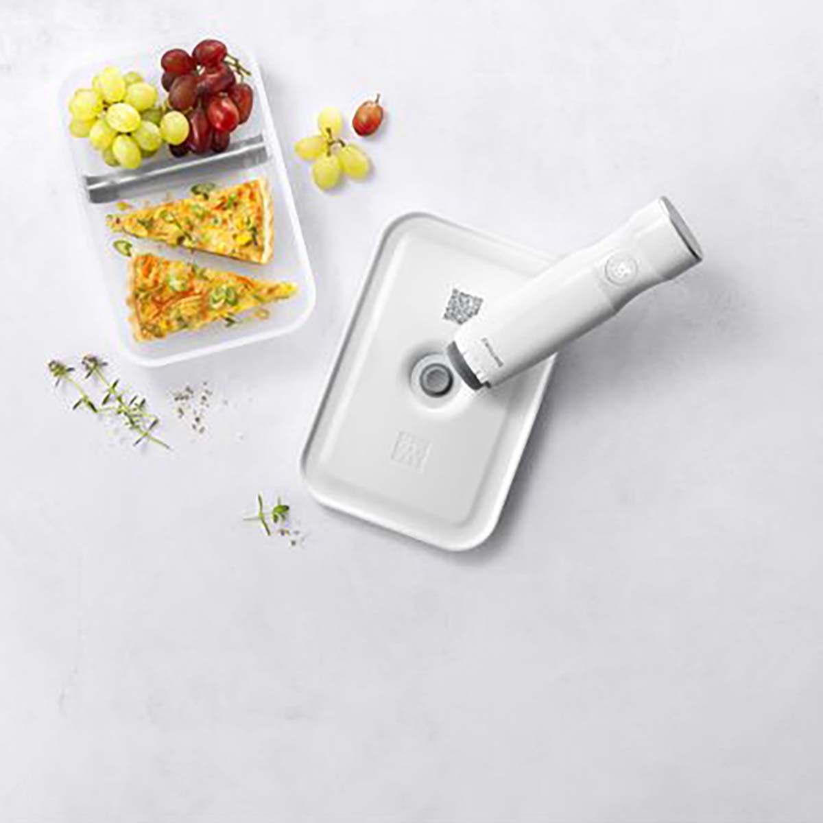 ZWILLING FRESH & SAVE Vakuum Lunchbox L flach | Kunststoff | Semitransparent-Grau