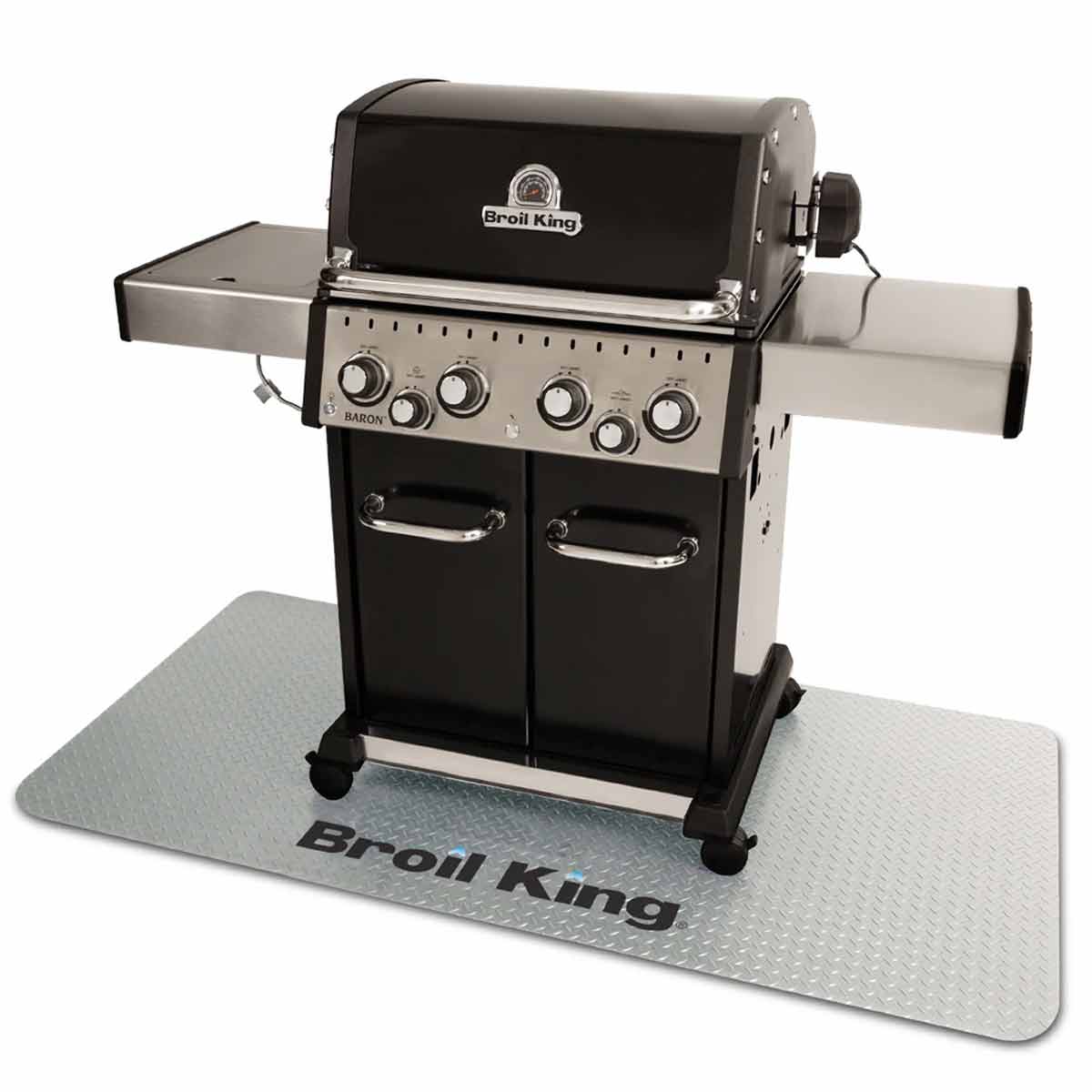 Broil King Grillmatte in Silber unter Broil King Grill