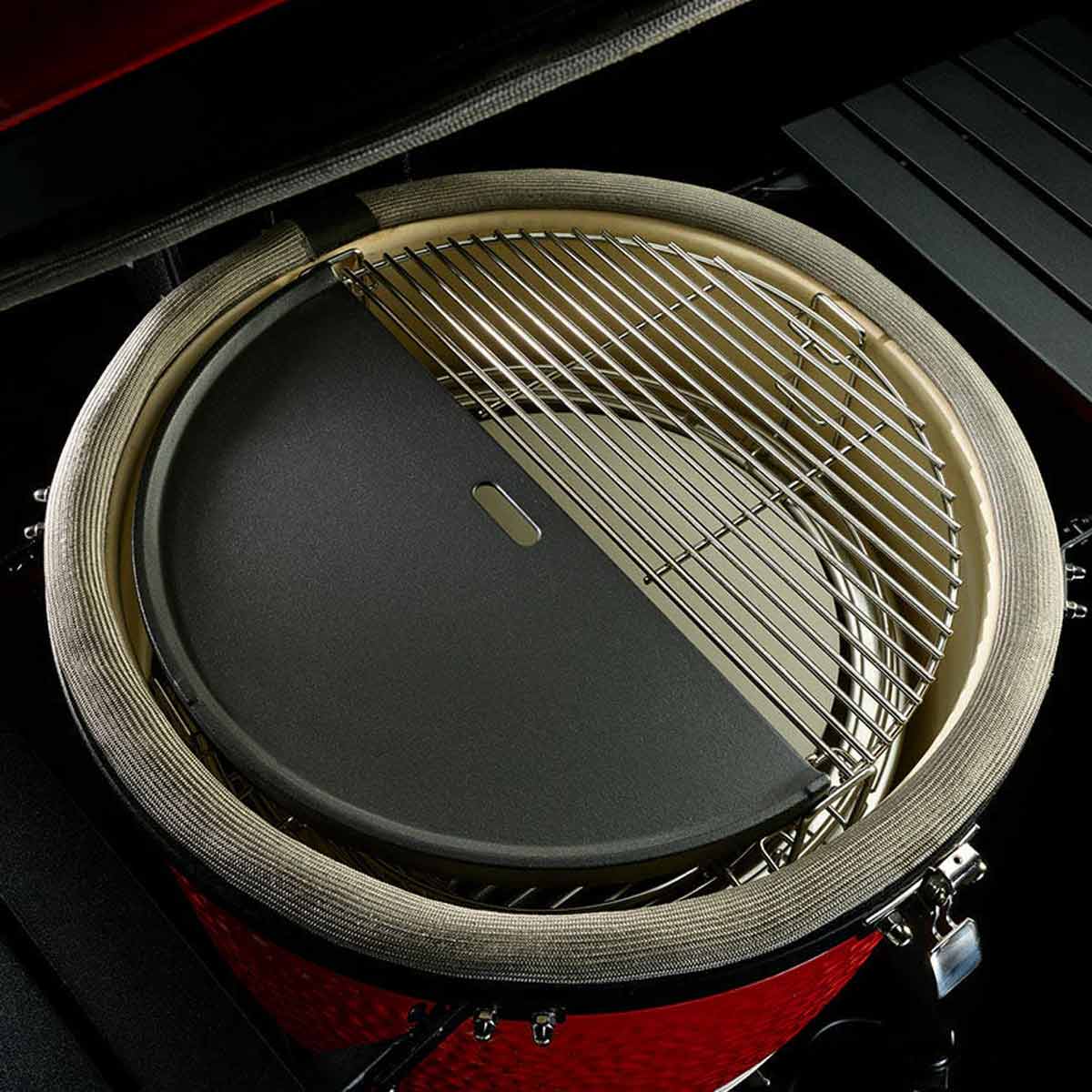 Kamado Joe zweiseitige Gussplatte für Classic Joe, halbrund