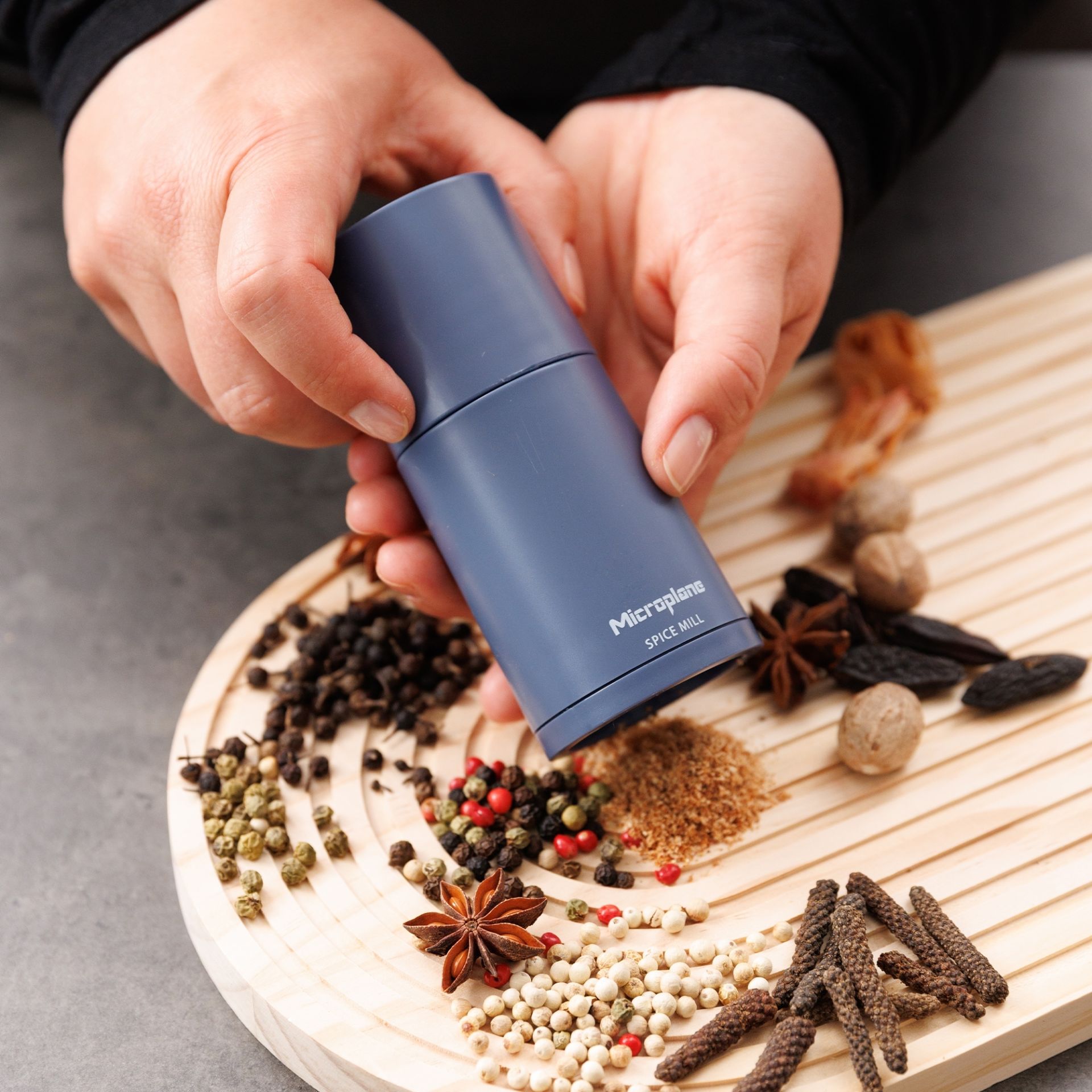 Microplane Muskatmühle 2in1 Denim Blue
