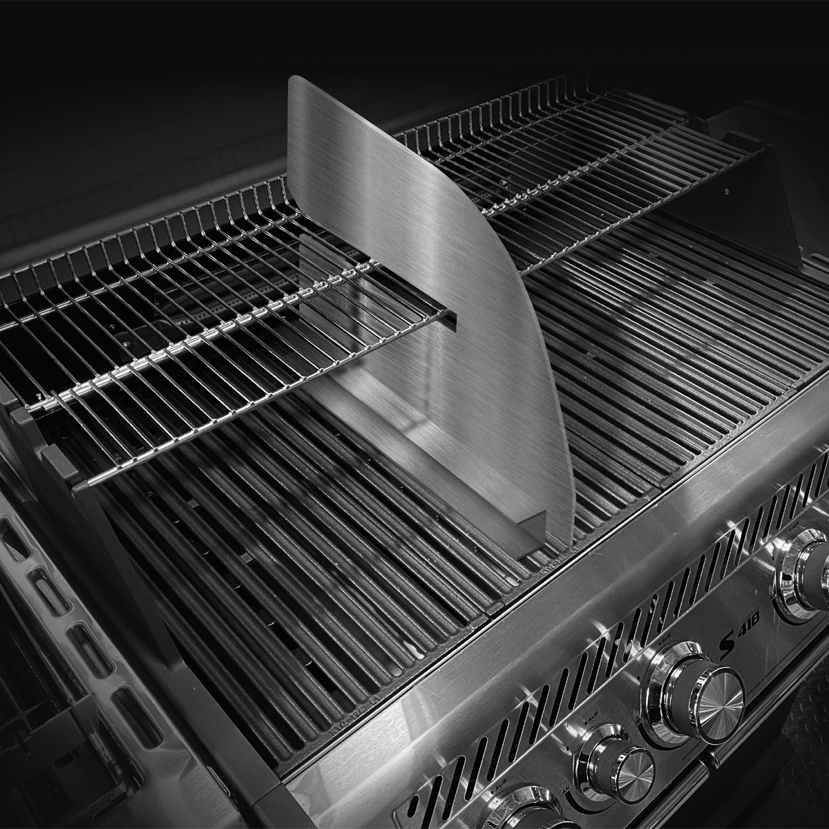 SANTOS Grillzonen Trenner für SANTOS S-Serie | Flammbrücke hinten | Retoure