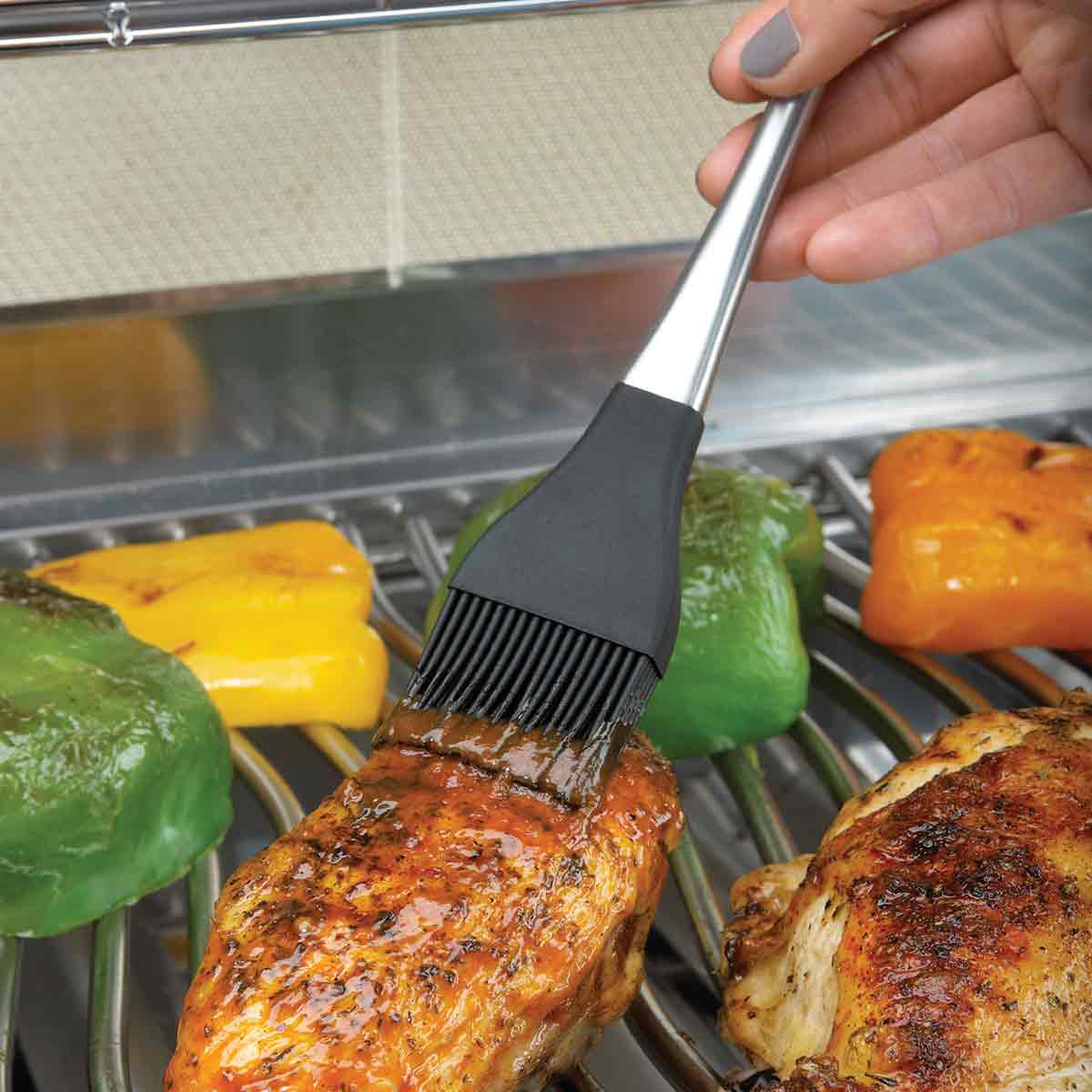 Napoleon Pro Edelstahl Pinsel mit Silikonborsten, 30 cm Napoleon Pro Edelstahl Pinsel mit Silikonborsten, 30 cm