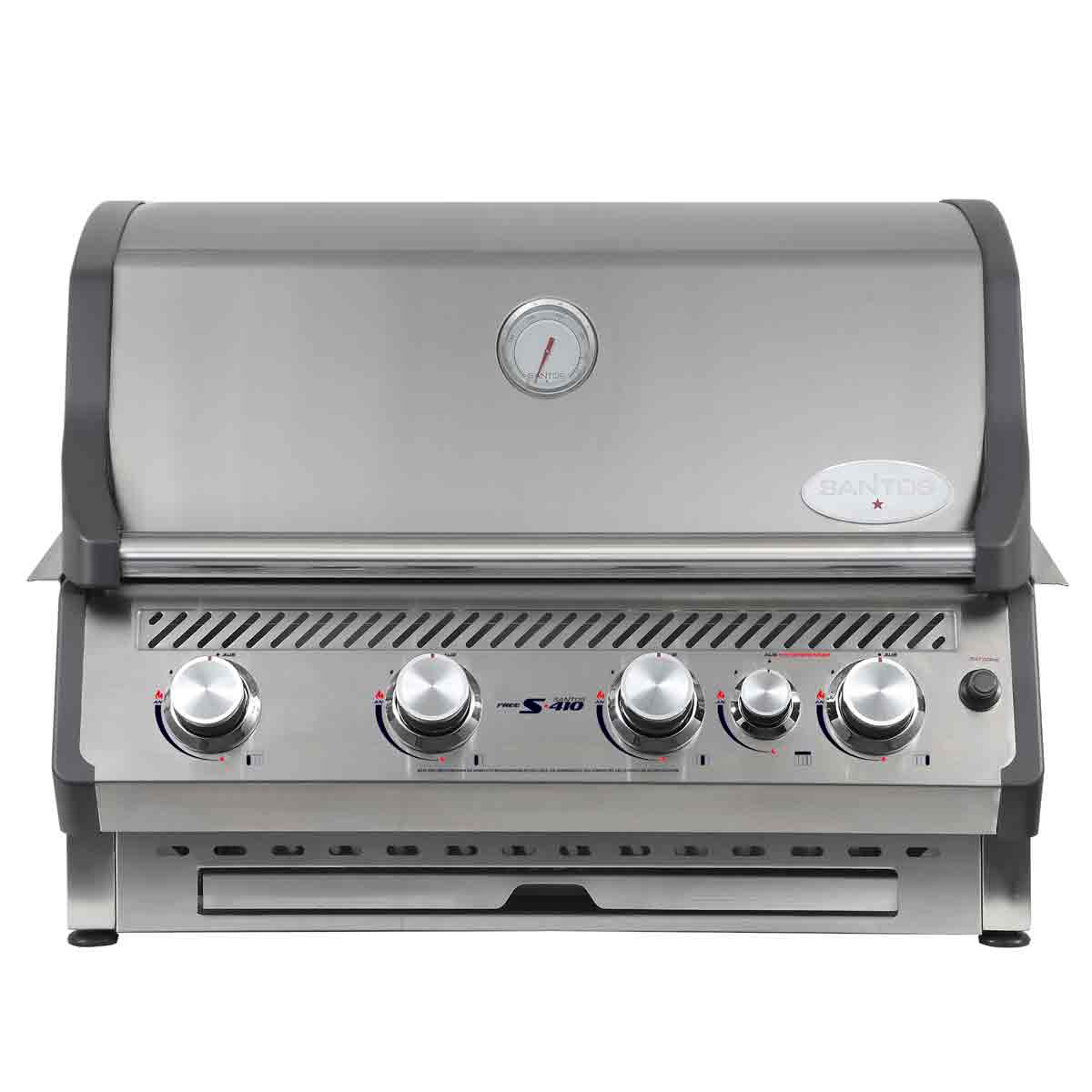SANTOS S-410 Einbaugrill mit Heckbrenner, Edelstahl SANTOS S-410 Einbaugrill mit Heckbrenner, Edelstahl