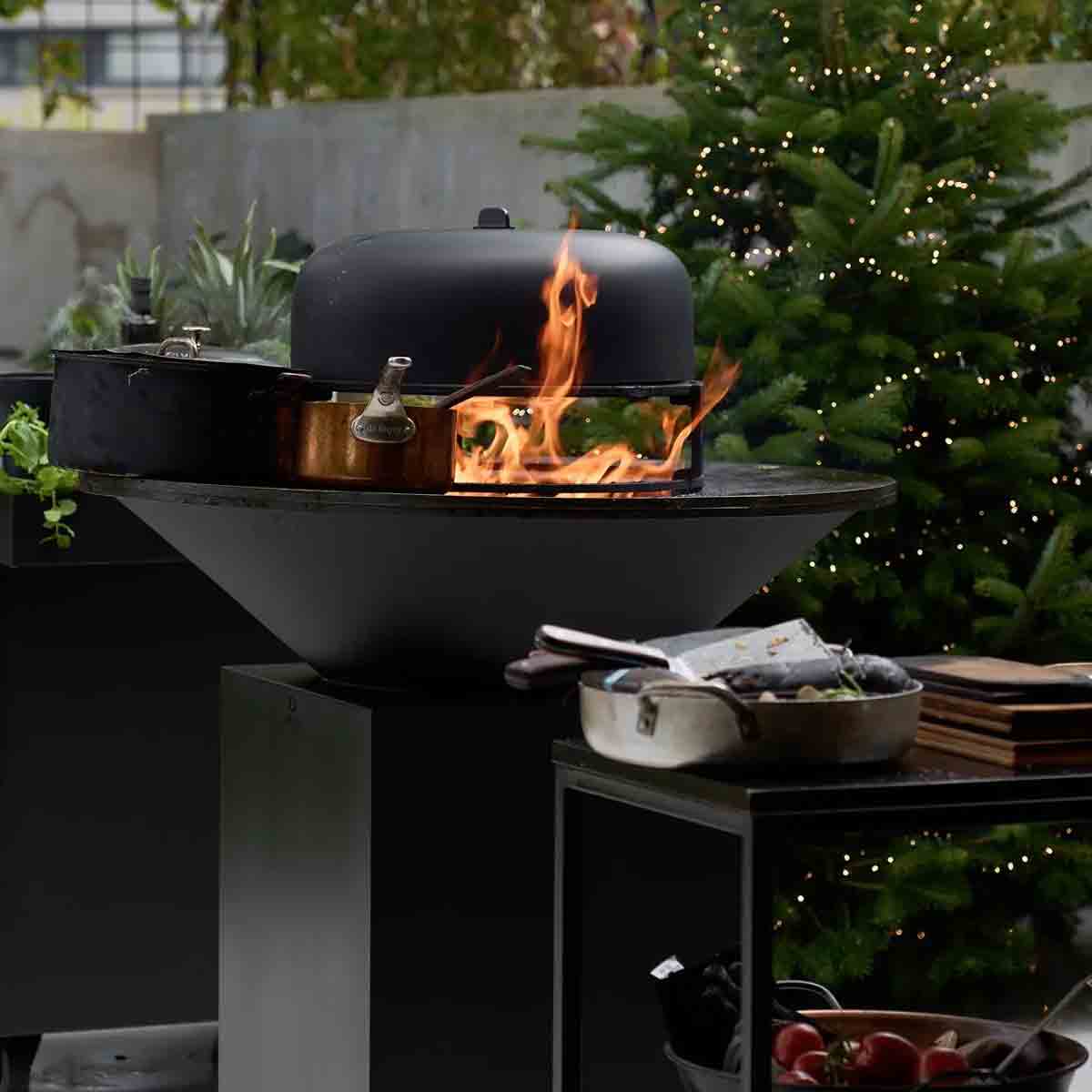 OFYR Feuerplatte Classic+ 100 Black, Pizzaofenaufsatz optional erhältlich