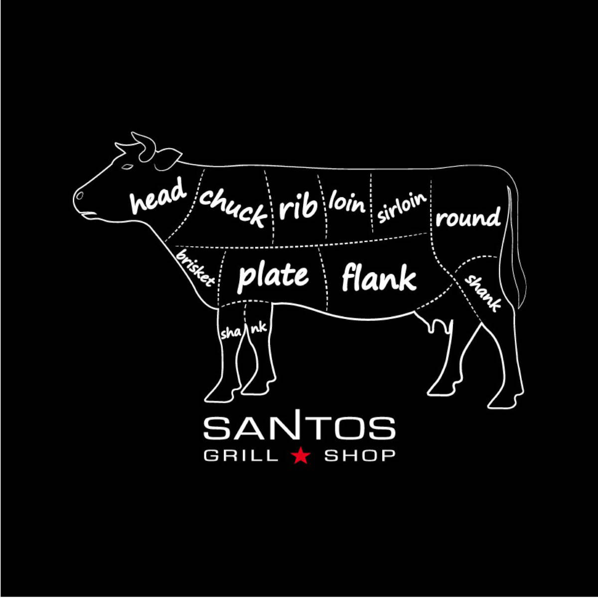 SANTOS Servietten Beef Cuts 33x33cm SANTOS Servietten Beef Cuts 33x33cm