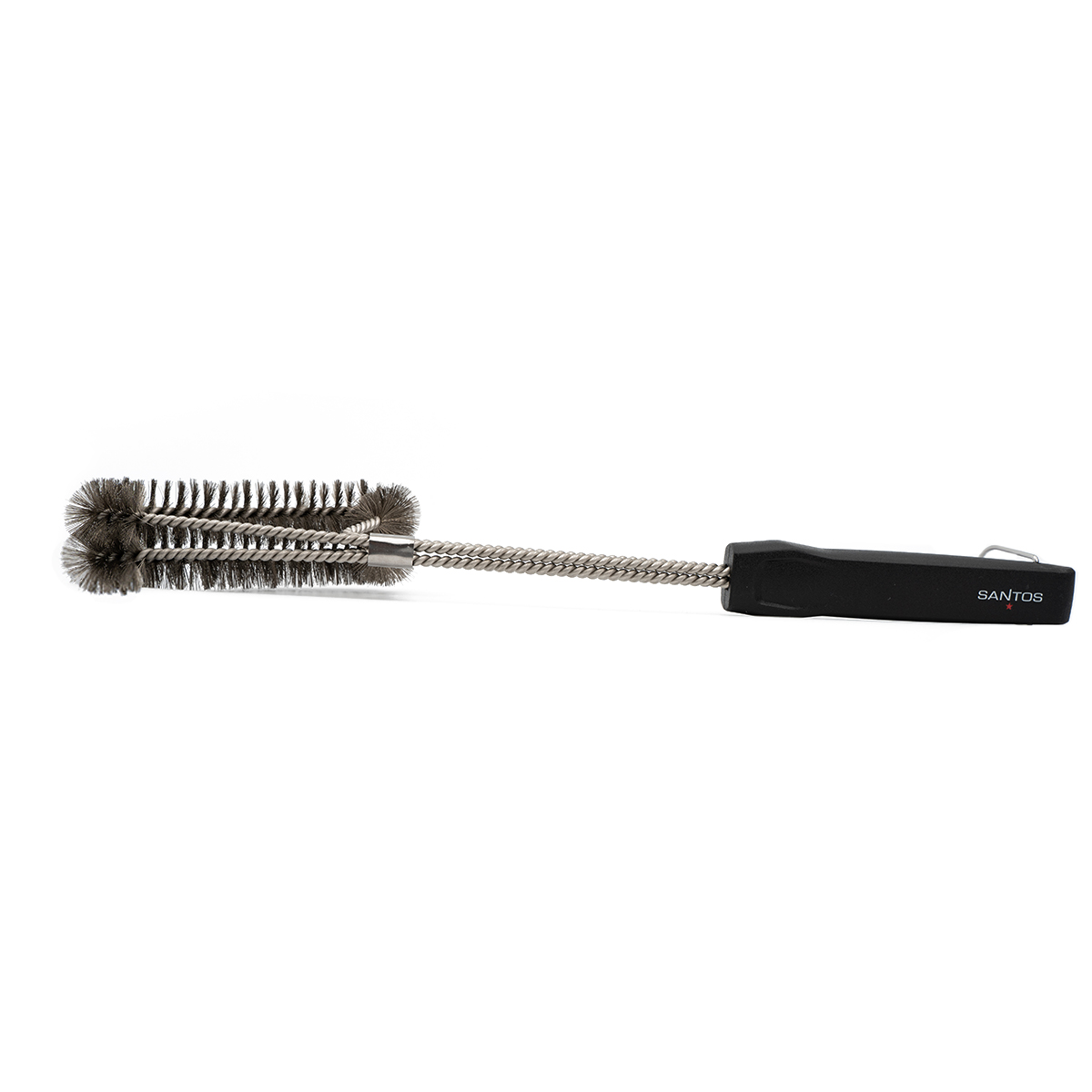 SANTOS 2-Kopf Grillbürste Edelstahl 45 cm