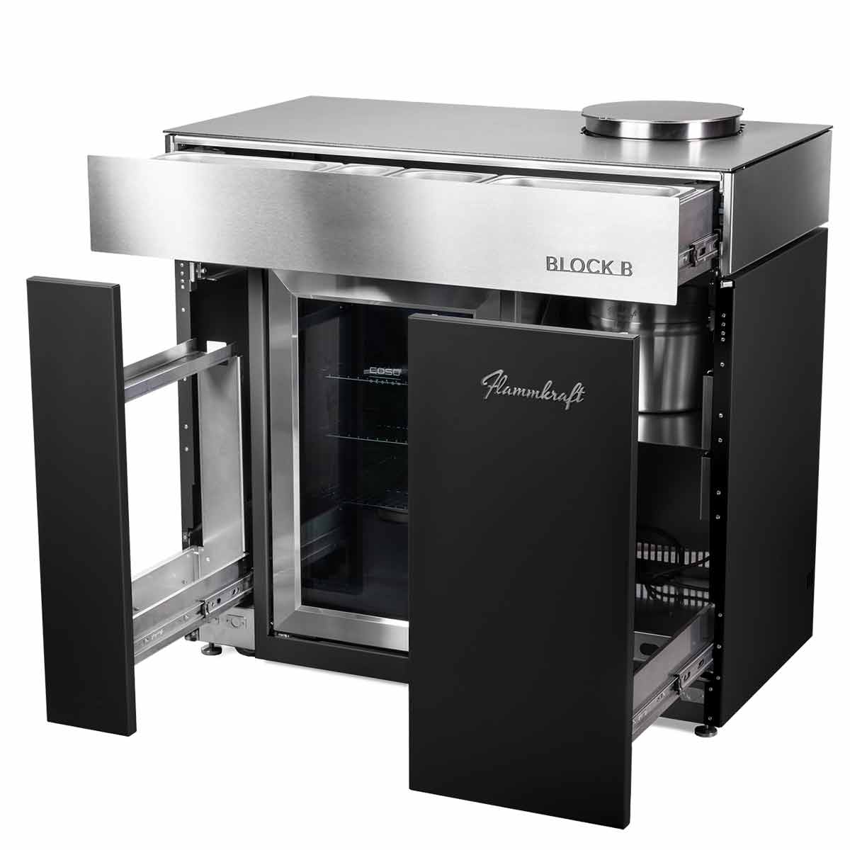 Flammkraft Block B, Flexibles Bar- und Kühlmodul, Front