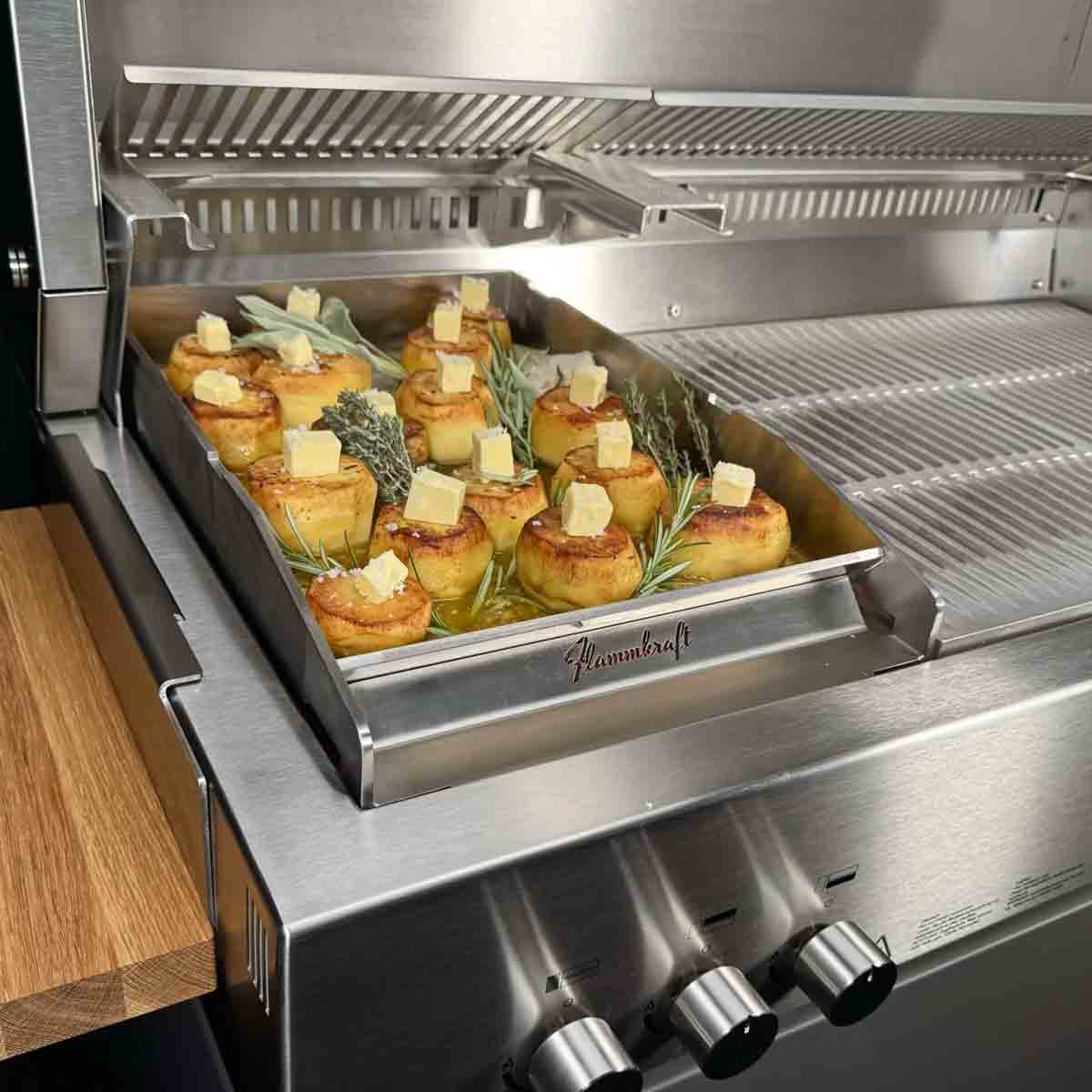 Flammkraft Edelstahl Plancha für Block D Gen. 4