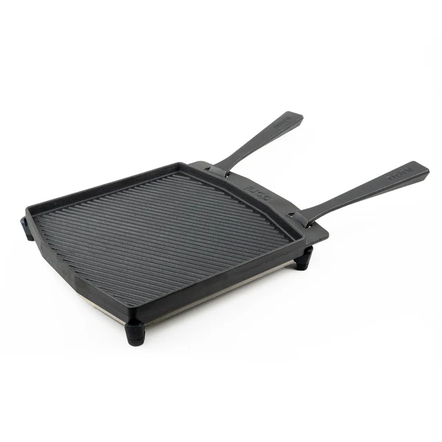 Ooni Dual-Sided Grizzler Plate – Doppelseitige Gusseisen-Grillplatte für Pizzaöfen