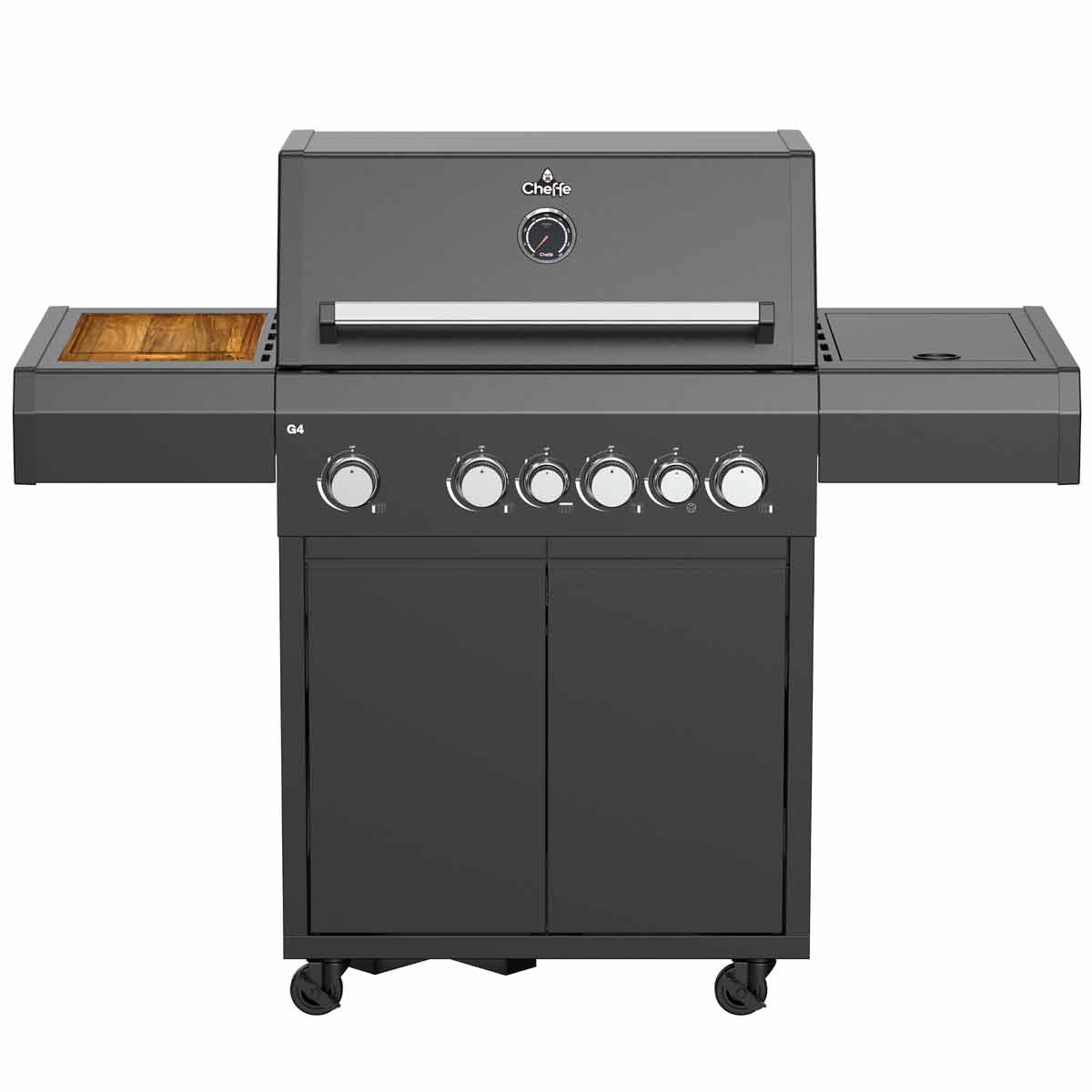 Cheffe G4 Gasgrill 4-Brenner | Schwarz