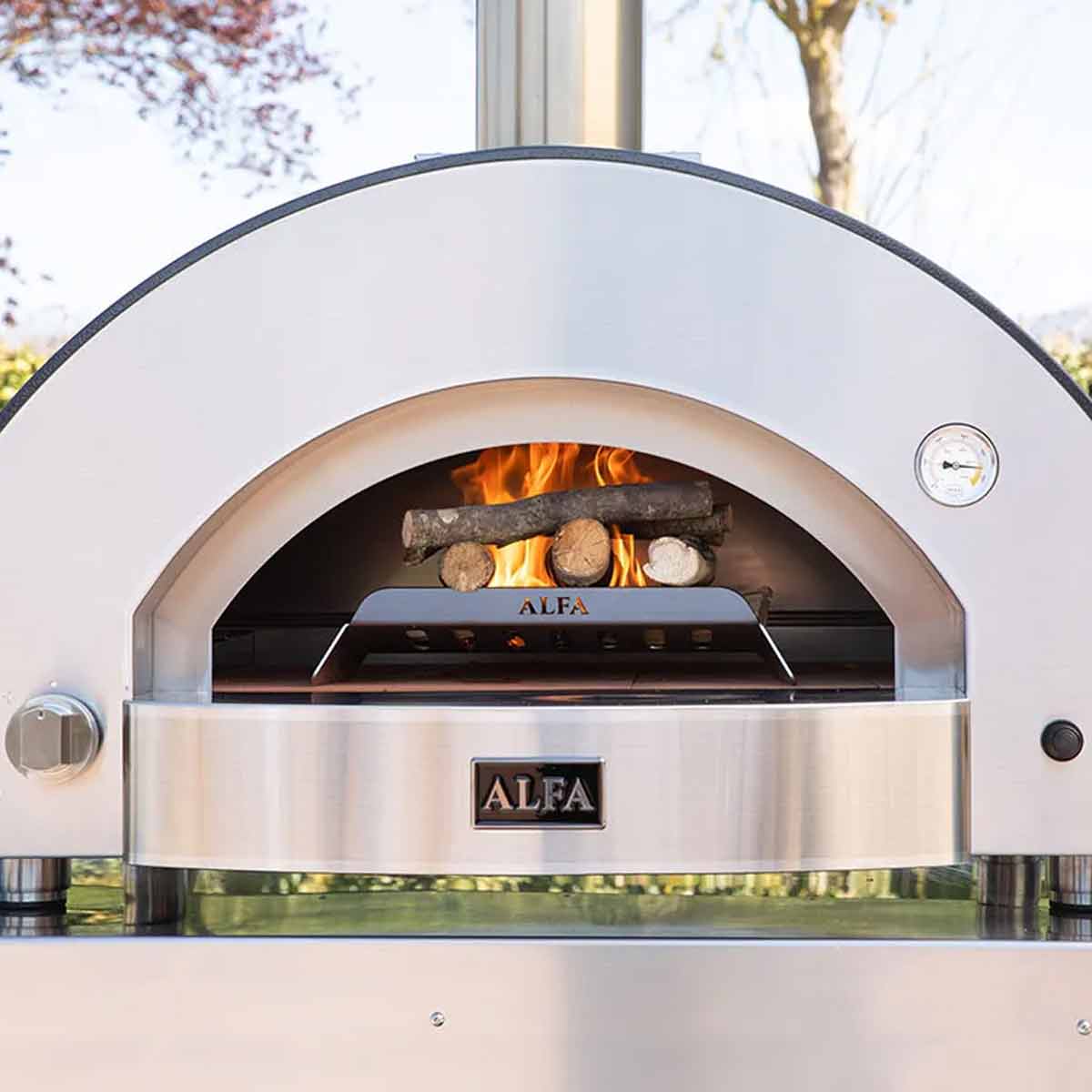 Alfa Forni Gas Pizzaofen Classico | 4 Pizze | Schiefergrau | Hybrid