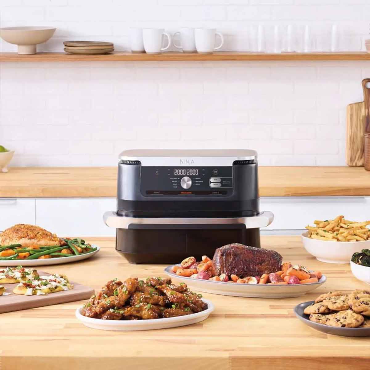 Ninja Foodi FlexDrawer Heißluftfritteuse, 10,4 Liter in Schwarz