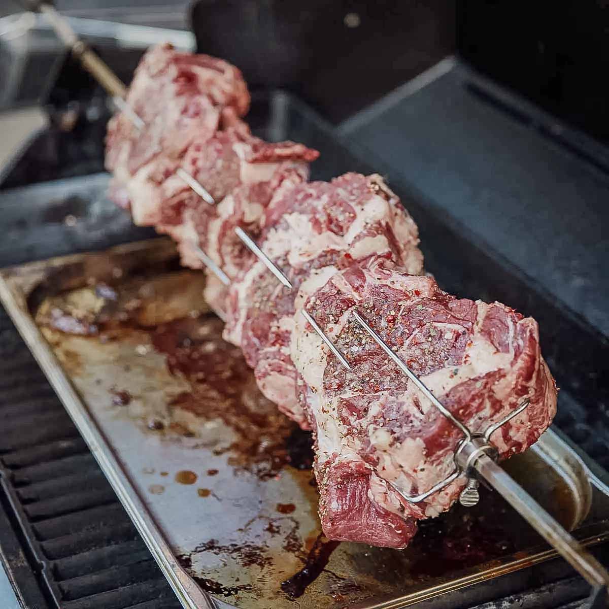 SANTOS Premium Edelstahl Drehspiess für Gasgrill Weber Genesis II E410 S440 E440 E610 E640 S640 SANTOS Premium Edelstahl Drehspiess für Gasgrill Weber Genesis II E410 S440 E440 E610 E640 S640