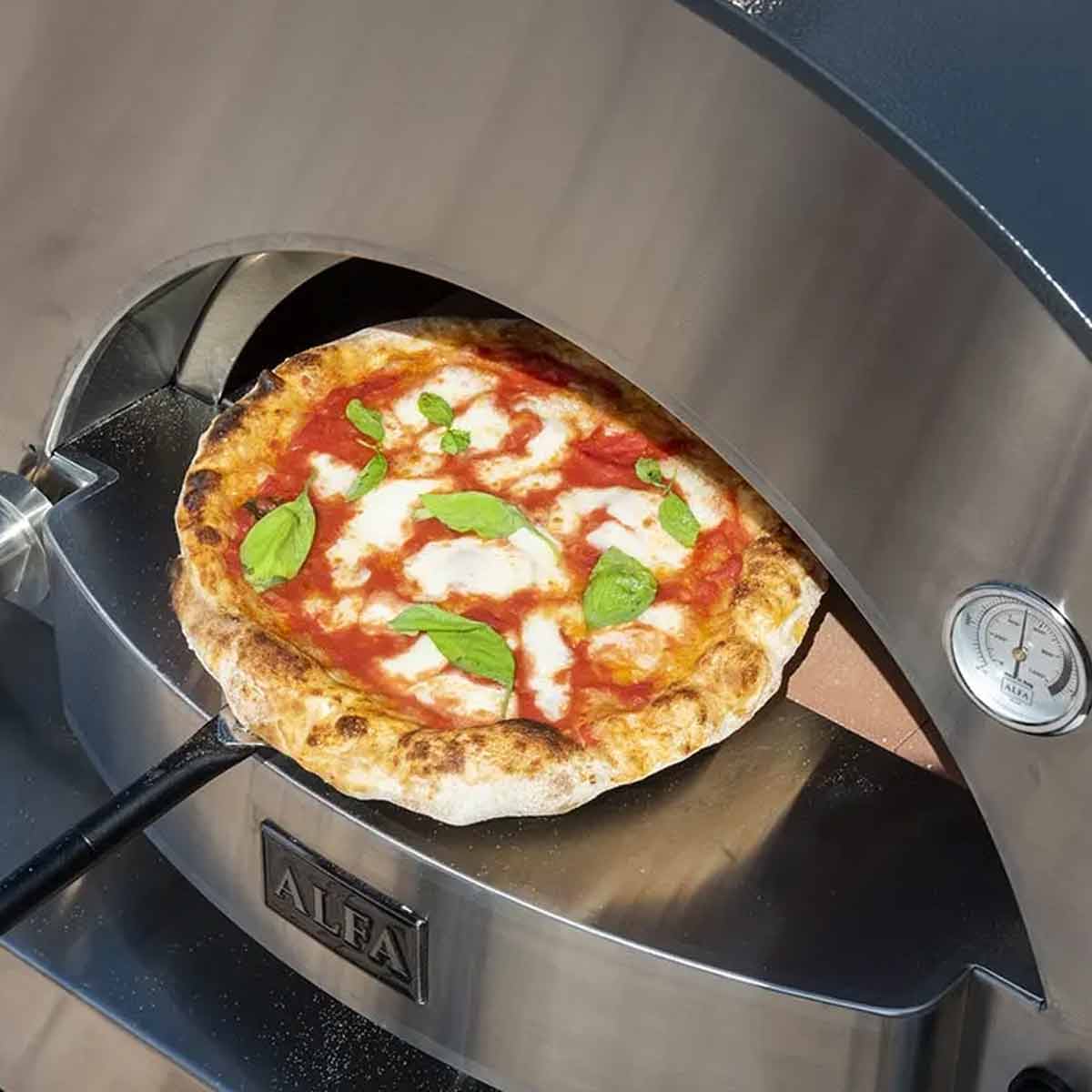 Alfa Forni Gas Pizzaofen Classico | 2 Pizze | Schiefergrau | Hybrid