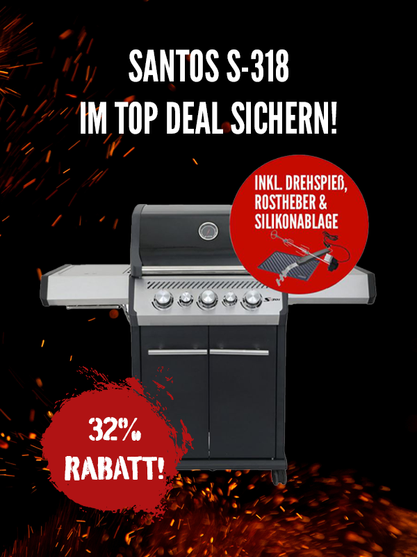Sichert Euch den S-318 im Top Deal mit 32% Rabatt – inklusive Drehspieß, Rostheber und Silikonablage