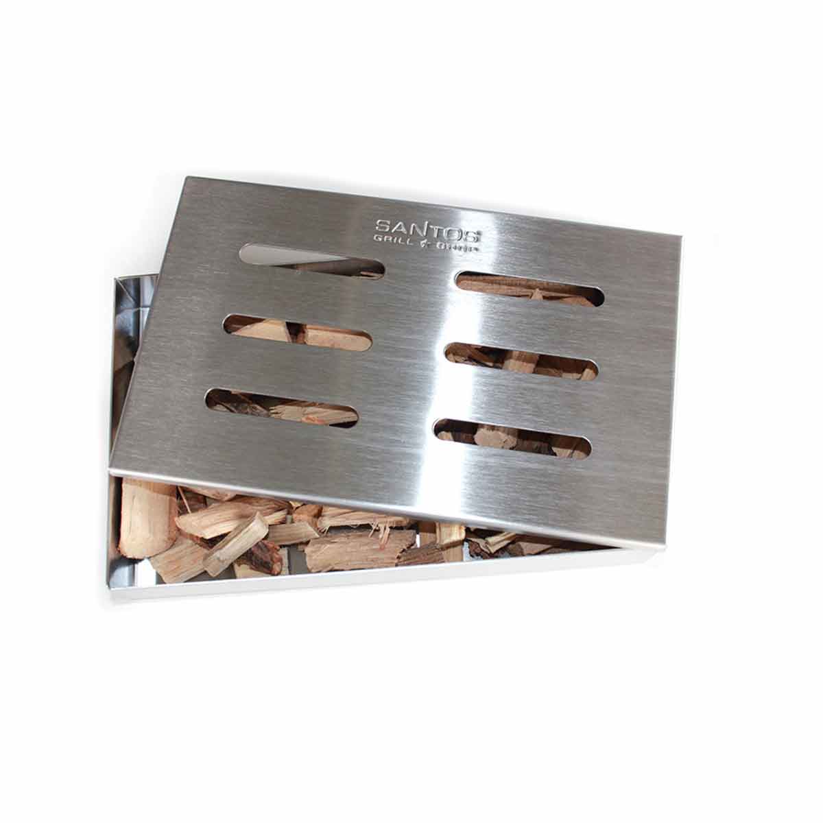 SANTOS Räucherbox aus Edelstahl, 21 x 13 x 3,4 cm | Retoure