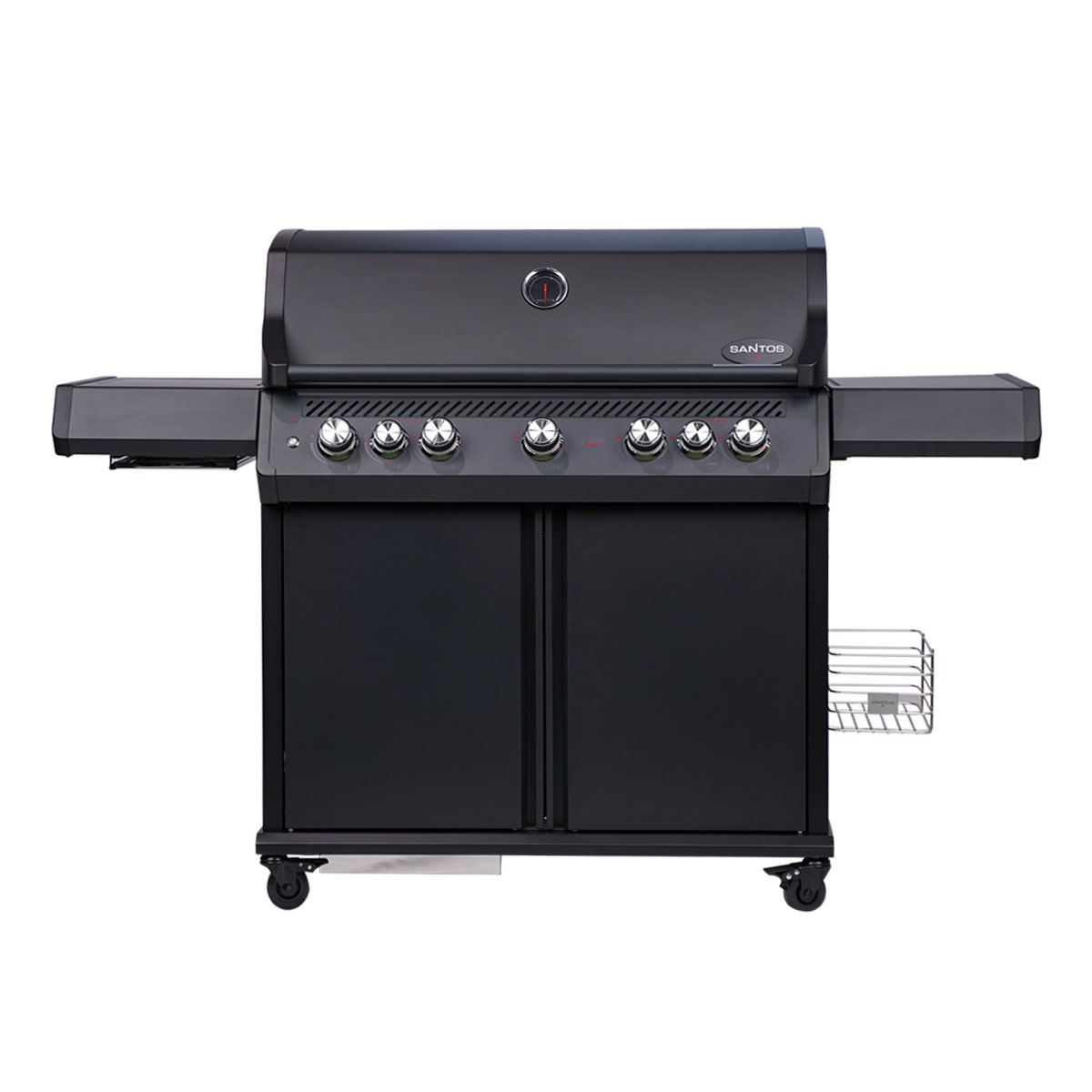 Santos S-518 PRO All Black Matt | Seiten- & Heckbrenner | Ready2Grill Bundle