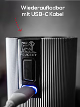 LINE Salzmühle elektrisch u'Select Z Aluminium 15 cm