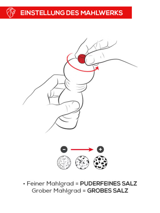 LINE Salzmühle Aluminium/Natur 18 cm