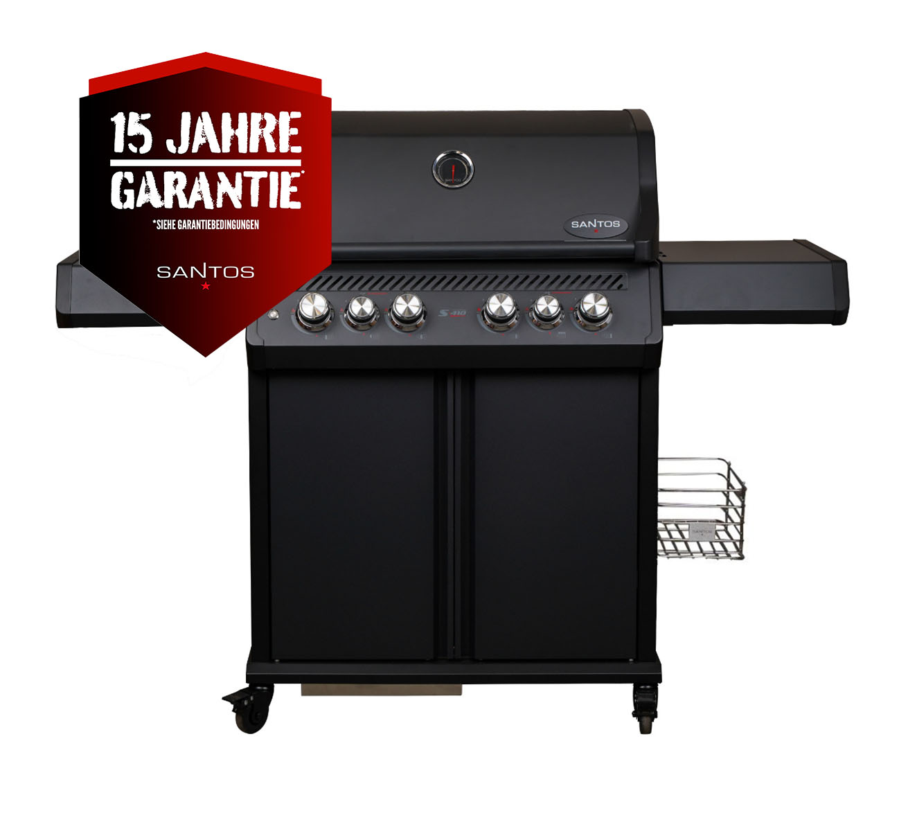 SANTOS S-418 Pro All Black Matt | Seiten- & Heckbrenner