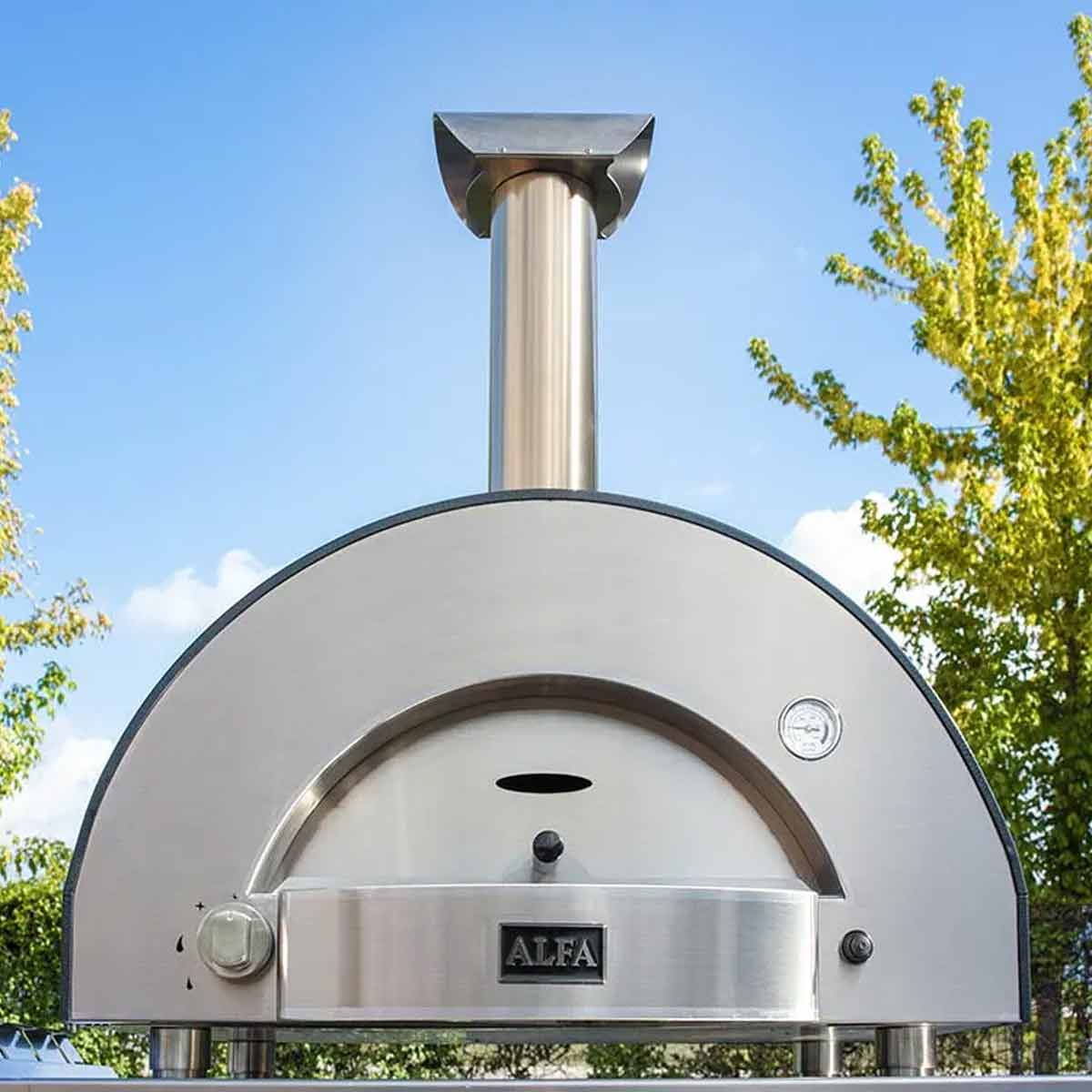 Alfa Forni Gas Pizzaofen Classico | 2 Pizze | Schiefergrau | Hybrid