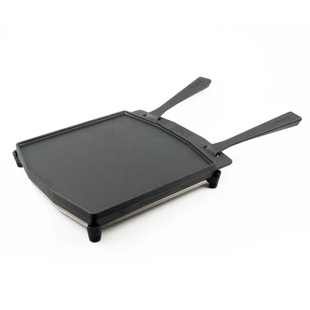 Ooni Dual-Sided Grizzler Plate – Doppelseitige Gusseisen-Grillplatte für Pizzaöfen