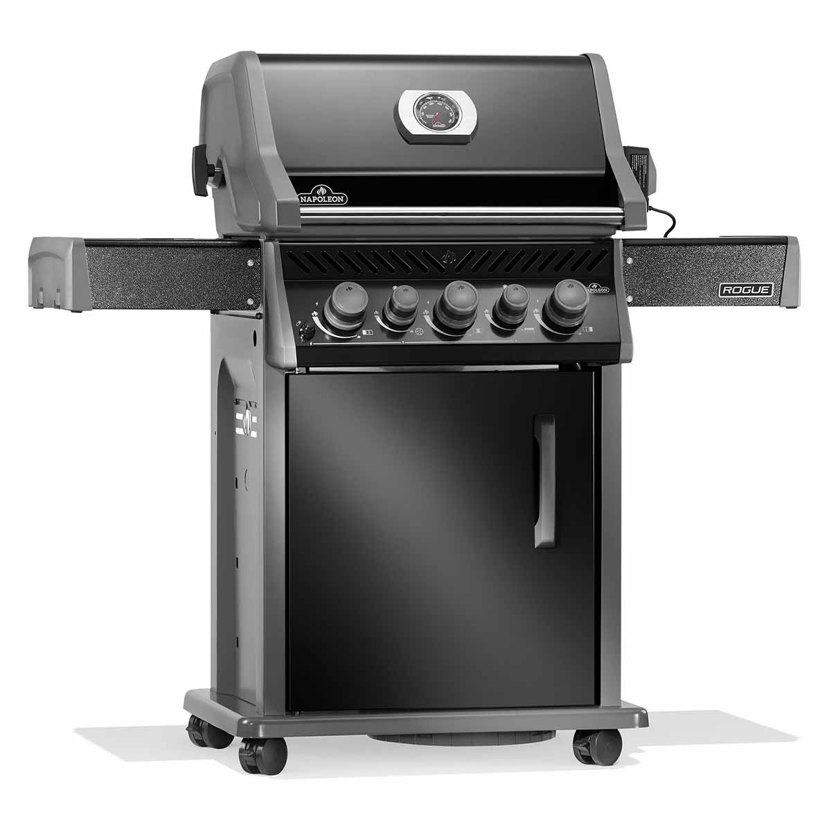 Napoleon Rogue 425 mit Heck- und Seitenbrenner | Schwarz | inkl. Drehspieß | 2025