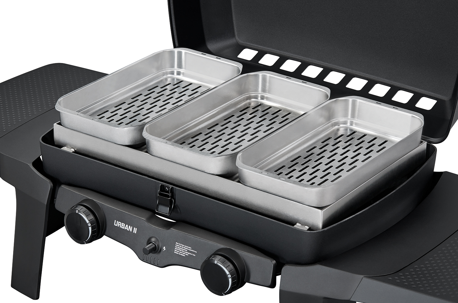 Enders Edelstahl-Grillpfanne inkl. Schalen – Vielseitige Plancha für Urban II- und Explorer II-Serie