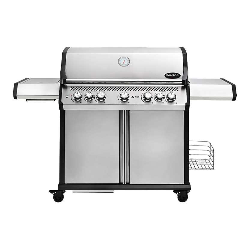 SANTOS S-518 Pro Edelstahl Gasgrill Frontansicht
