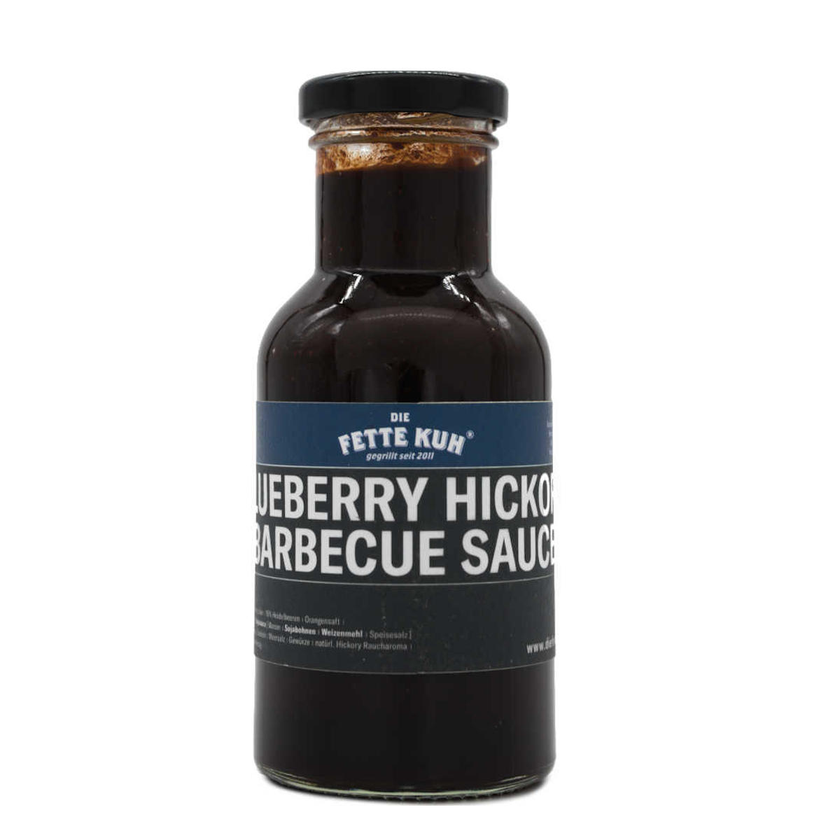 Die fette Kuh Blueberry Hickory Barbecue Sauce, 250 ml Die fette Kuh Blueberry Hickory Barbecue Sauce, 250 ml