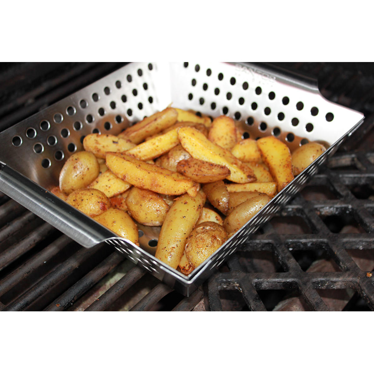 SANTOS Gemüsekorb XS / Grillwok Edelstahl, 21,5 x 21,5 cm SANTOS Gemüsekorb XS / Grillwok Edelstahl, 21,5 x 21,5 cm