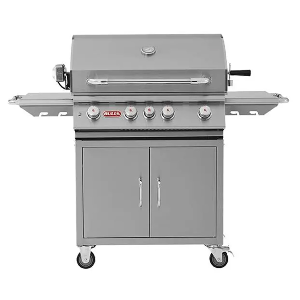 Bull Angus Edelstahl Gasgrill | 4 Edelstahl Guss Brenner inkl. Drehspieß