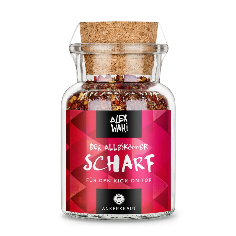 Alleskönner scharf by Alex Wahi, 90g im Korkenglas