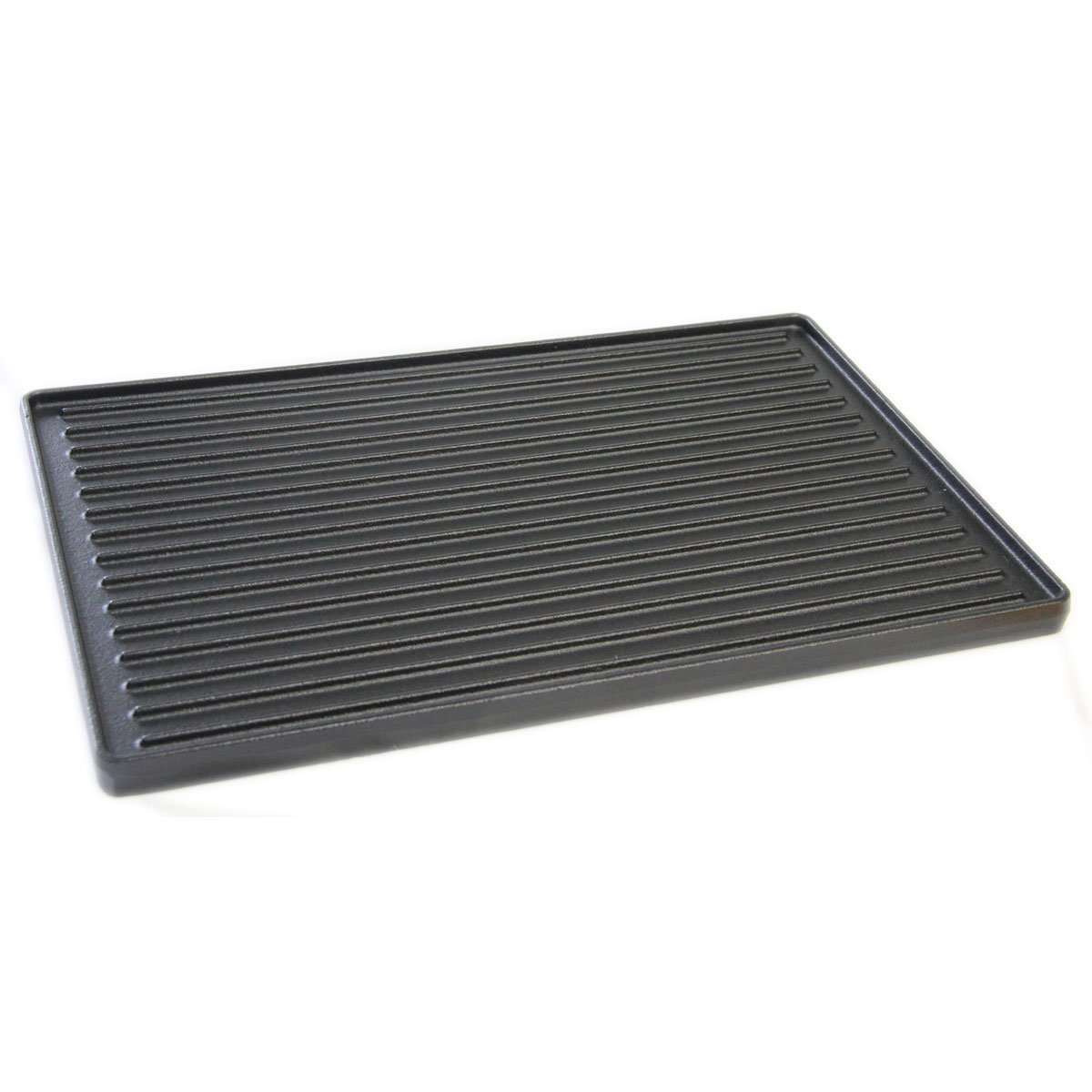 SANTOS Wende-Grillplatte Gusseisen für Weber Spirit 300 | 44,2 x 30,7 cm