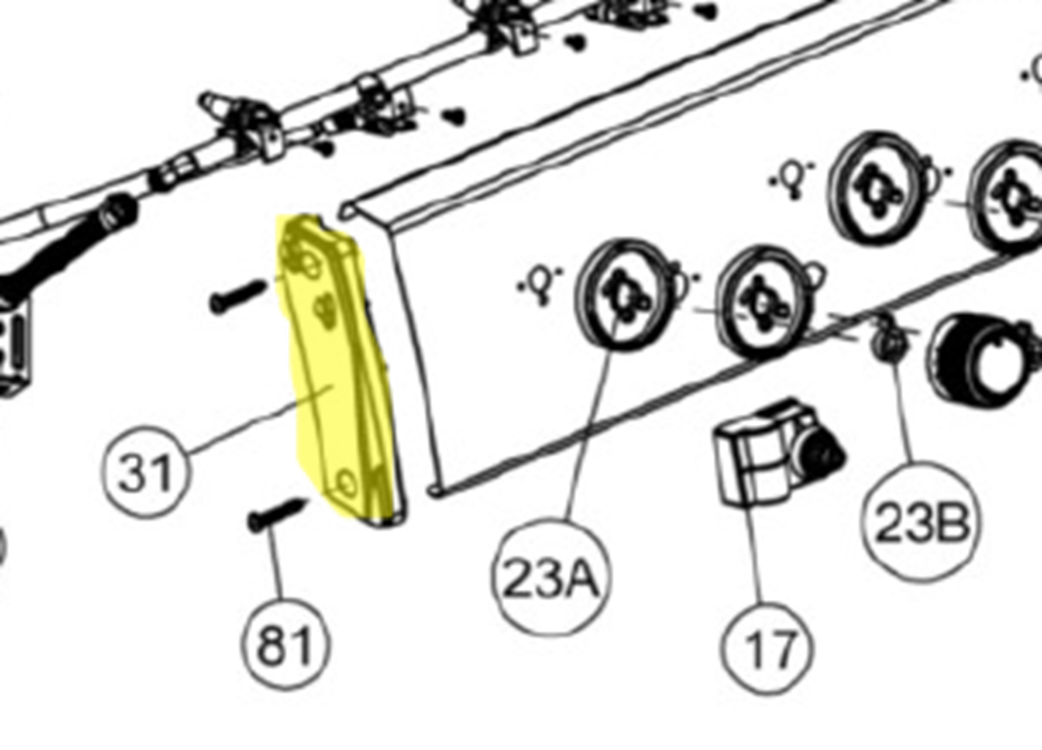 Broil King Abschlusskappe links Bedienfeld MONARCH (ab Bj. 2021)