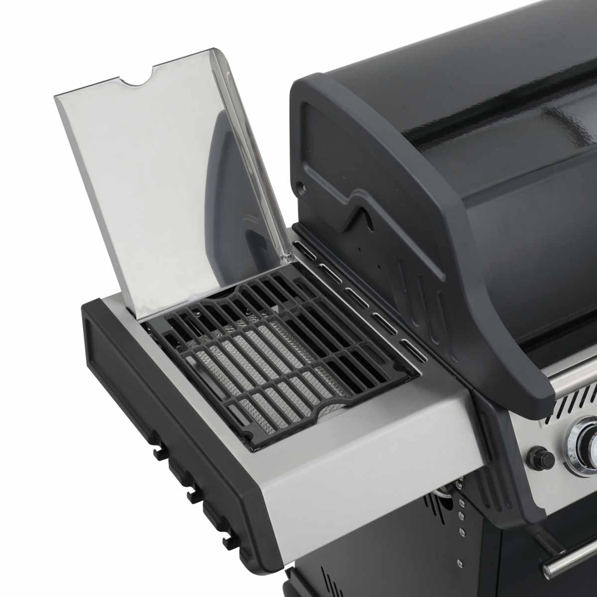 SANTOS Gasgrill S-418, Seiten- & Heckbrenner, Schwarz Seitenbrenner