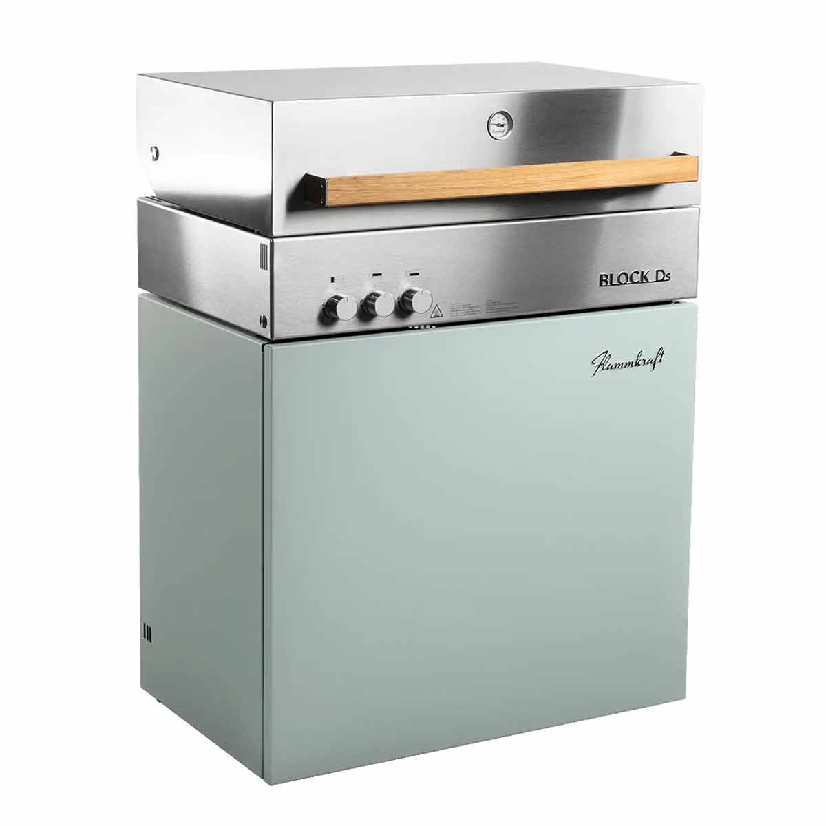 Flammkraft Block Ds Tiefumbra, seitliche Ansicht Flammkraft Block Ds Tiefumbra, seitliche Ansicht