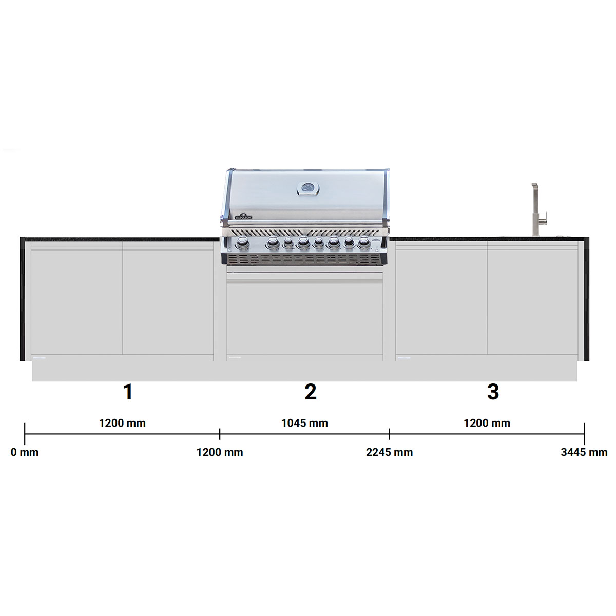 Burnout Kitchen Lux Küche Dust | Napoleon Prestige 665 Einbaugrill Maße