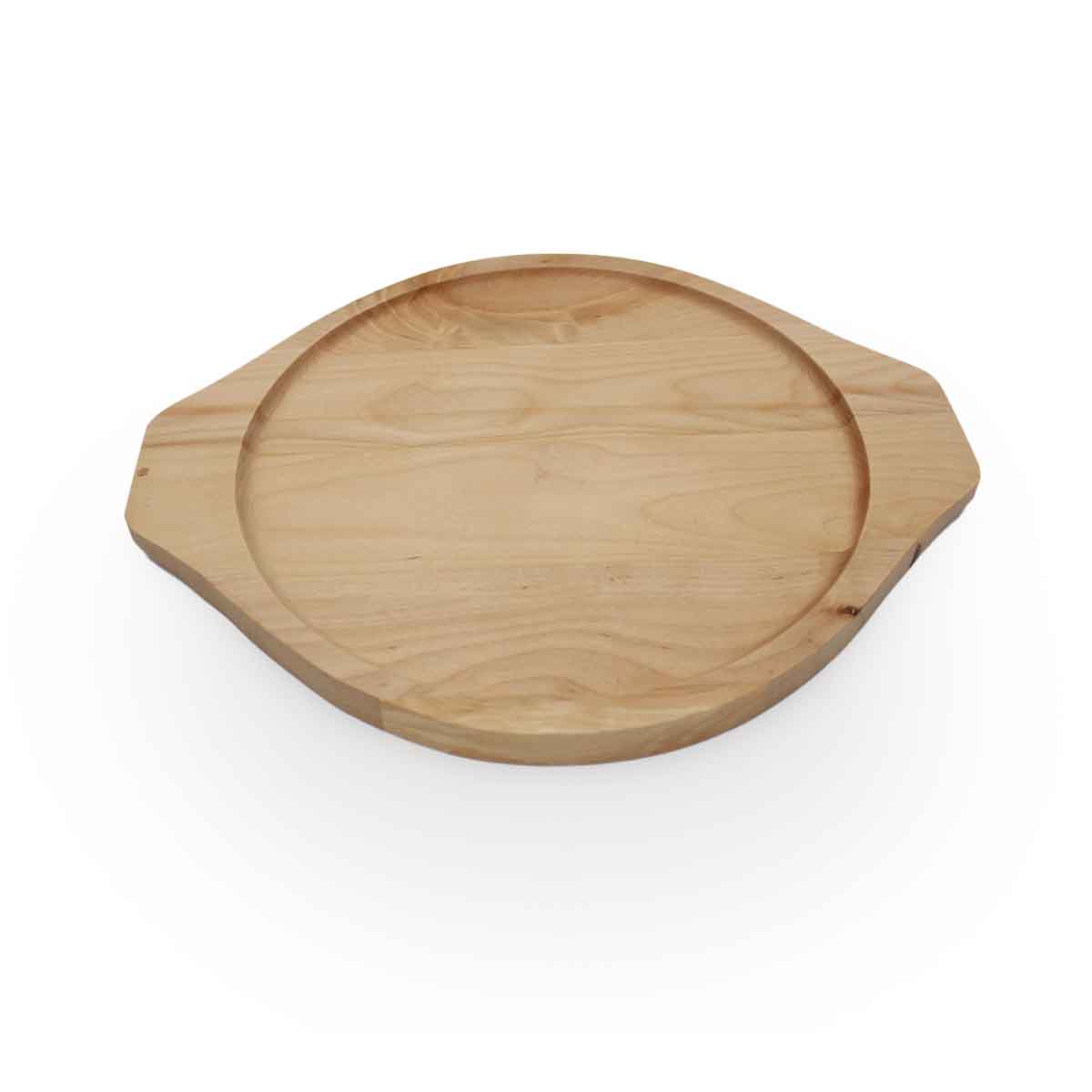 SANTOS Wedge Pan mit Holz-Serviertablett Ø 21,5 x 3 cm, Gusseisen, Holzbrett SANTOS Wedge Pan mit Holz-Serviertablett Ø 21,5 x 3 cm, Gusseisen, Holzbrett