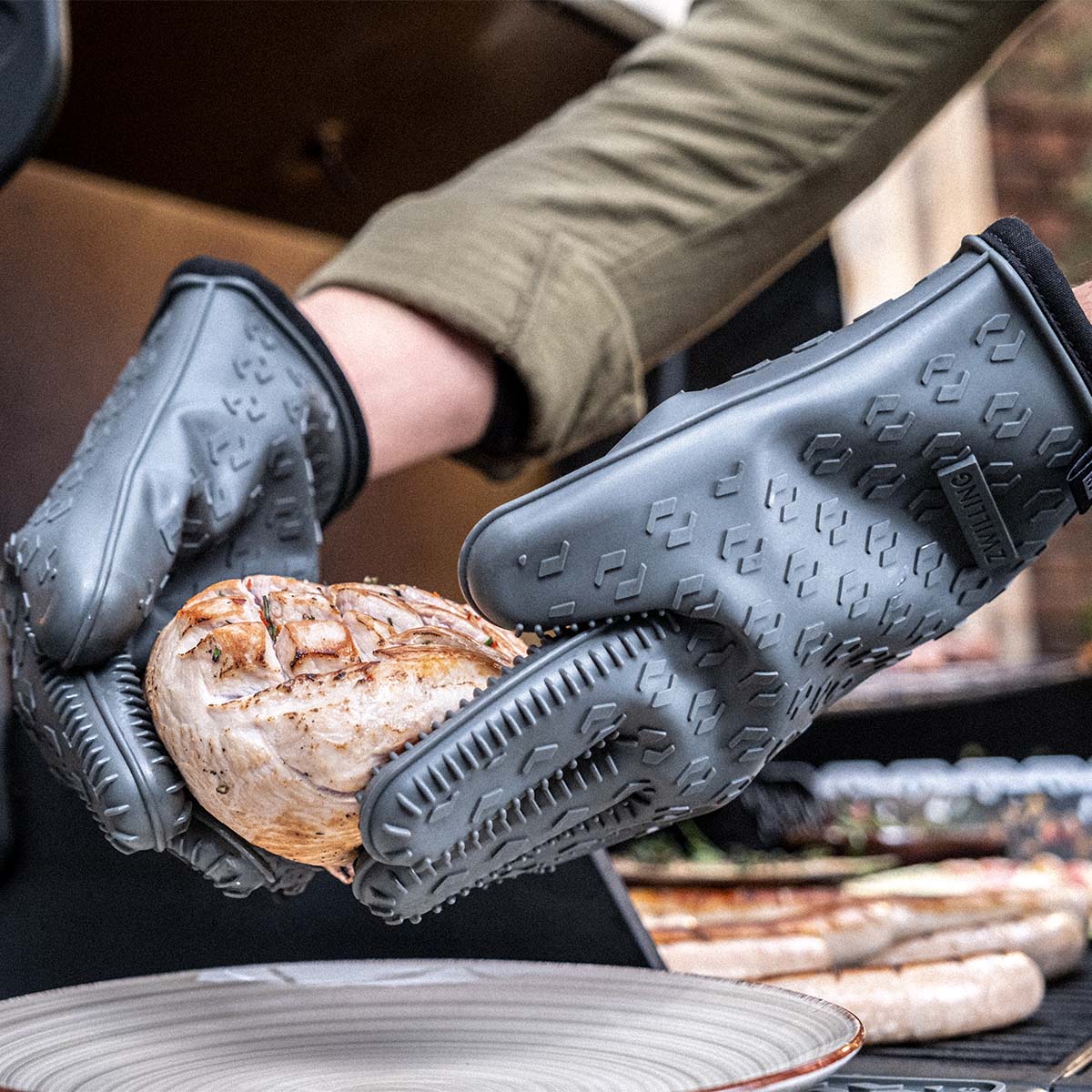 ZWILLING BBQ+ Silikon Grillhandschuhe 2-tlg, Anthrazit ZWILLING BBQ+ Silikon Grillhandschuhe 2-tlg, Anthrazit
