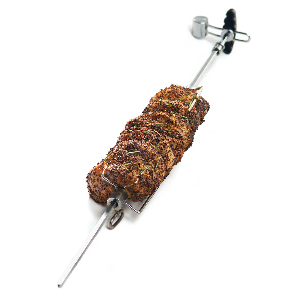 Broil King Premium Universal Drehspieß-Set mit Elektromotor Spießbraten am Drehspieß