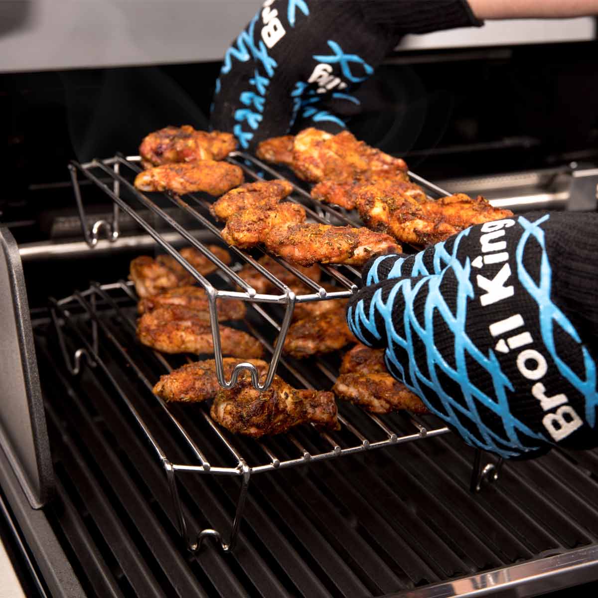 Broiling Grill Rack Broil King Stapelrost Stack-a-Rack - Robuster Edelstahl-Grillguthalter ...
