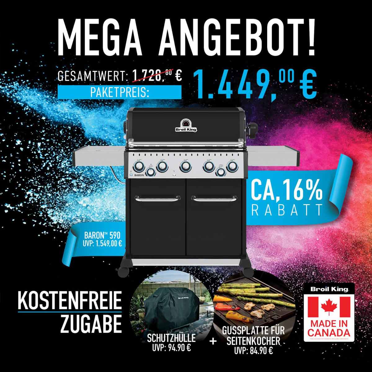 Broil King Baron 590 | Promo Aktion | inkl. Drehspieß, Abdeckhaube, & Gussplatte Broil King Baron 590 | Promo Aktion | inkl. Drehspieß, Abdeckhaube, & Gussplatte