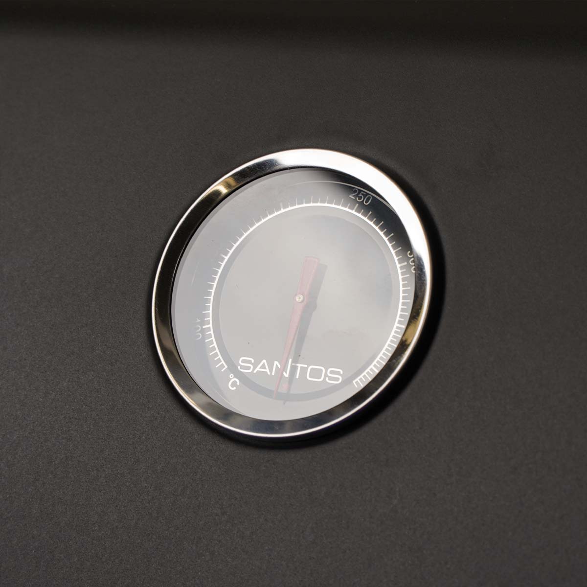 SANTOS S-418 Pro All Black Matt | Seiten- & Heckbrenner | inkl. Drehspieß & Abdeckhaube