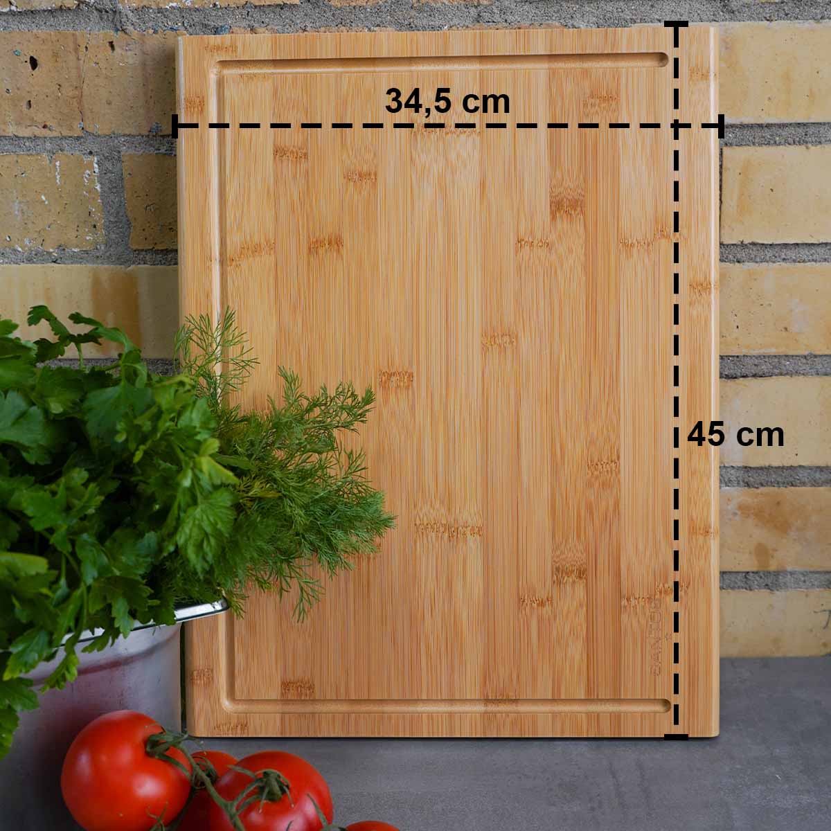 SANTOSantos Schneidebrett Bambus 43 x 28 x 2 5 cm SANTOSantos Schneidebrett Bambus 43 x 28 x 2 5 cm