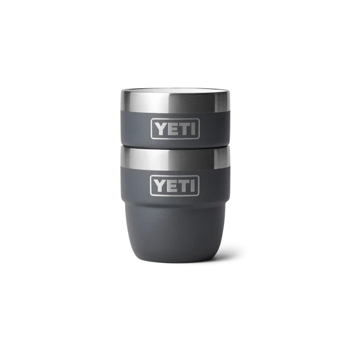 YETI Rambler 4 oz Stackable Cups Charcoal 2er Set